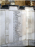 TL1829 : Hitchin War Memorial - Great War Panel - E to G by John Lucas