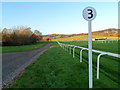 The three furlong post, Chepstow Racecourse