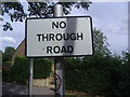 Modern interpretation of pre-Worboys no through road sign