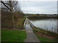 A path over the reservoir near Farnley