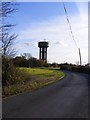 TM2575 : Stradbroke Road at Caterpole Corner & Fressingfield Water Tower by Geographer