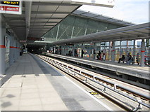 TQ3884 : Stratford station, East London:  DLR Platforms 16 and 17 by Dr Neil Clifton
