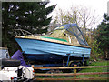 Barnoldswick:  Boat out of water