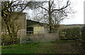 Field corner and farm outbuildings