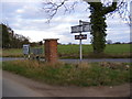 TM2280 : Roadsign & Upper Weybread Victorian Postbox by Geographer