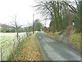 Looking along the lane past Ladwood Farm