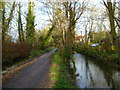 Footpath by the River Itchen approaches Garnier Road