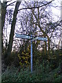 TM2878 : Roadsign on Wood Road by Geographer