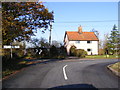 TM2775 : B1116 Laxfield Road at Rackhams Corner by Geographer