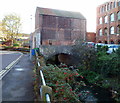 River Biss flows under Handle House, Trowbridge