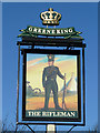 Pub sign, The Rifleman, Sevenoaks