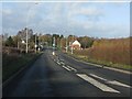 SK1506 : A51 approaching minor road junctions at Packington by Peter Whatley