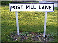 Post Mill Lane sign