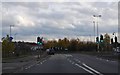 Approaching a roundabout, A289