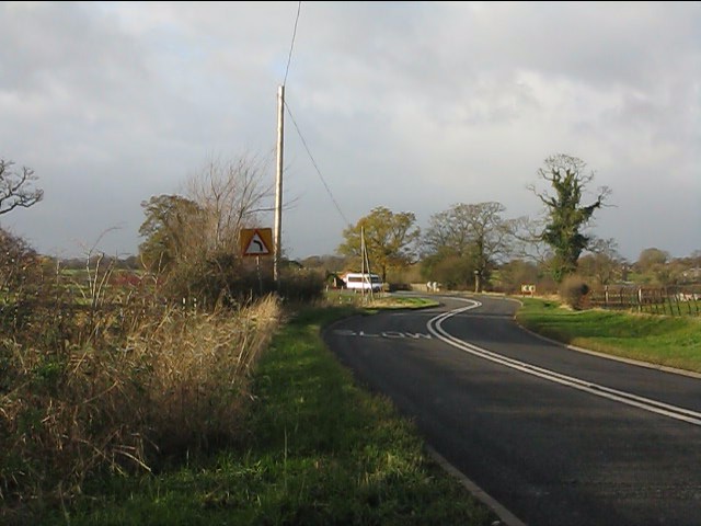A51 from the entrance to Manor Farm 