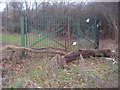 Disused gate to Woodland Farm field, Arkley Lane