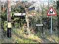 Leaning signpost of Ebbesbourne Wake