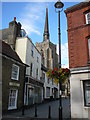 View from Ipswich Street towards Stowmarket Parish Church