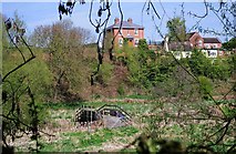 SO8480 : Bridge and fields by River Stour, near Caunsall by P L Chadwick