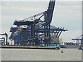 TM2634 : Container port at Felixstowe as seen from Shotley Marshes by Colin Park