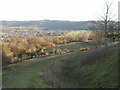 View back down Bacombe Hill