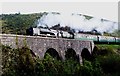 SY9682 : 'Eddystone' 34028 passes over bridge at Corfe Castle by nick macneill