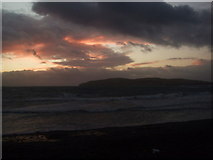 SC2368 : Dusk over Port St Mary viewed from Strandhall Beach by Richard Hoare