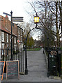 Lantern and railings