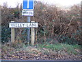 Valley Lane sign