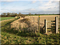 Footpath junction by Jermyns Farm, Capel St Mary