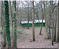 Green shed in Sluice Wood, Martlesham