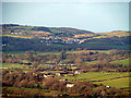 A view over Blaengeuffordd towards Commins Coch