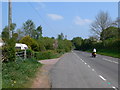 SO4905 : Motorcyclist on the B4293 Chepstow Road from Monmouth by Eirian Evans