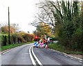 Road works, A267 south of Horam