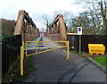 Strictly no vehicles across this Taff river bridge, Treforest Industrial Estate