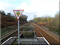 Check AWS sign at Treforest Estate railway station