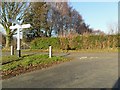 Road junction south of Newick with road sign