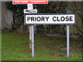 TM2373 : Priory Close sign by Geographer