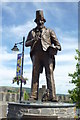 Tommy Cooper Statue in the "Twyn" Car Park centre of Caerphilly