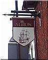 The Albion (3) - sign, 2 Aston Street, Wem