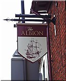 SJ5129 : The Albion (3) - sign, 2 Aston Street, Wem by P L Chadwick