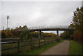 SU8756 : Footbridge over the Blackwater Valley Path and Road by N Chadwick