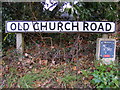 TM2851 : Old Church Road sign by Geographer
