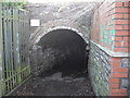 Entrance to foot tunnel beneath railway, Rhiwderin