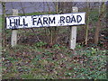 Hill Farm Road sign