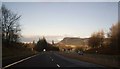 Approaching a county boundary sign on the M90