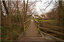 SS5832 : A footbridge & cyclepath on Coney Gut by Roger A Smith