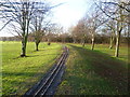 Model railway track in Swanley Park