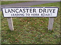Lancaster Drive sign