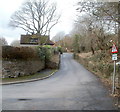 Single track road ahead, White Hart, Machen